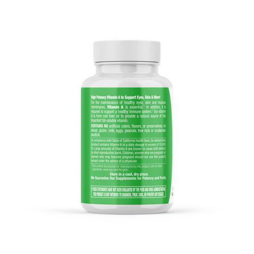 Nutressa - Vitamin A 10,000 IU Softgels warning