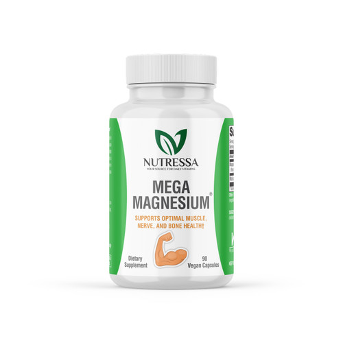Nutressa - Mega Magnesium Veg Caps (Glycinate, chelate, Orate) flagship