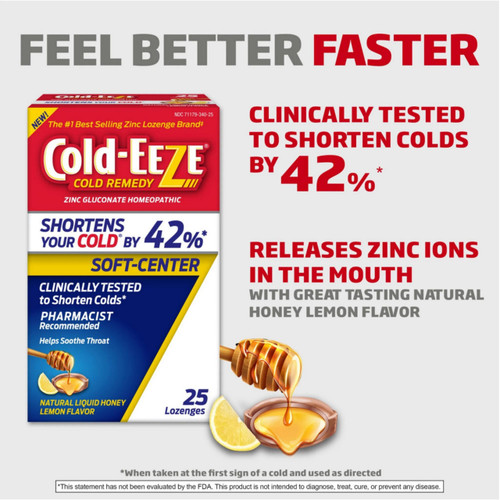 Cold-EEZE Soft-Center Liquid Honey, 25 count explainer