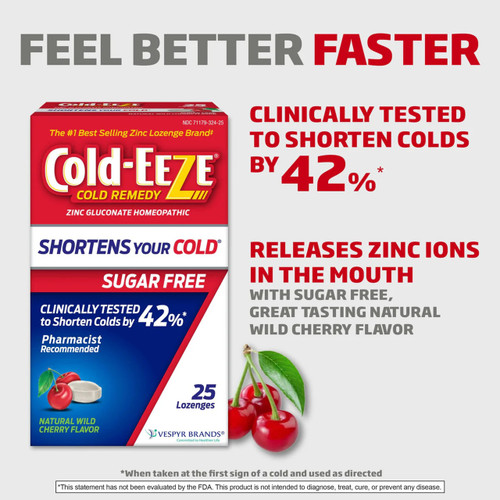 Cold-EEZE Sugar Free Natural Cherry Flavor Lozenge explainer