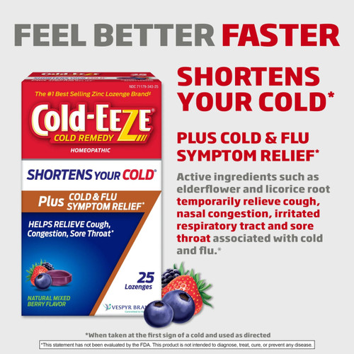 Cold-EEZE Lozenges - Cold & Flu - Mixed Berry explainer