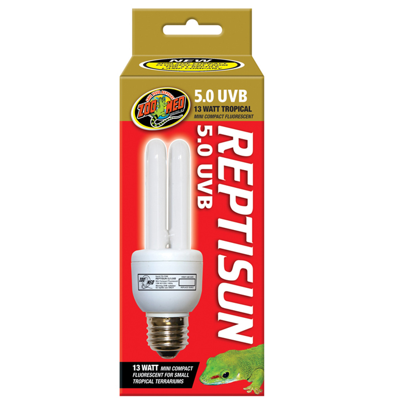 Zoo Med 5.0 UVB Mini Coil Bulb 13 Watt Water Turtle