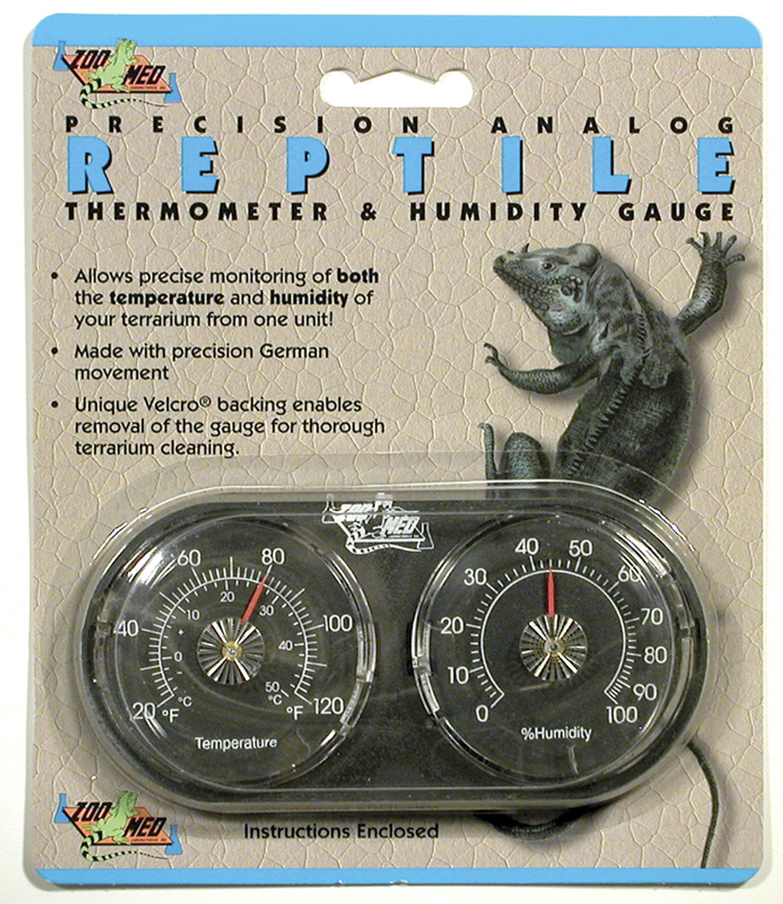 Zoo Med Dual Analog Terrarium Thermometer/Humidity Gauge