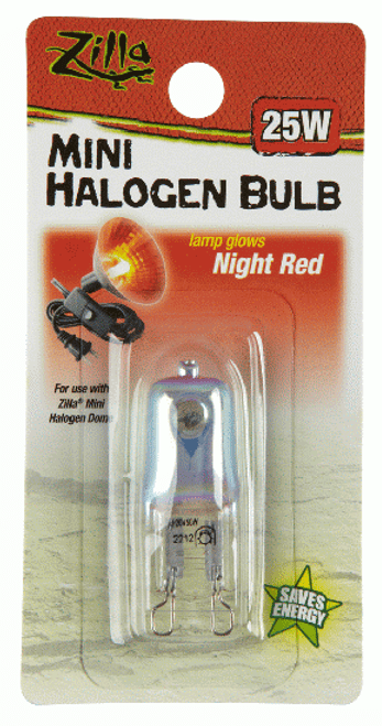 Zilla Mini Halogen Bulb 25 Watt Red