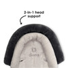 Diono Cuddle Soft 2-in-1 Baby Head Neck Body Support Pillow For Newborn Baby Super Soft Car Seat Insert Cushion, Perfect for Infant Car Seats, Convertible Car Seats, Strollers [Gray/Arctic]