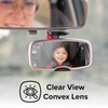 Diono See Me Too Rear View Baby Mirror for Car, Fully Adjustable With Wide Crystal Clear View, Shatterproof, Crash Tested [Silver]