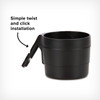 Diono XL Cup Holders for Radian and Everett NXT (Pack of 2) - Simple click and twist installation [Black]