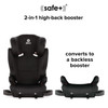 Converts to backless booster [Black]