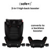Monterey® 2XT LATCH converts to backless booster seat [Black]