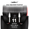 Easy adjust 11-position headrest [Black]
