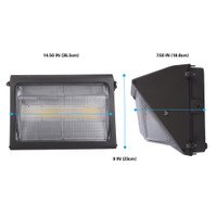 60W Bronze LED Traditional Wall Pack 4000K Security Warehouse Parking Lot Lighting