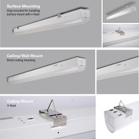 20W 2FT LED Commercial Strip Light Linear 5000K  Warehouse Garage, Fluorescent Replacement