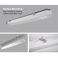 35W 4FT LED Commercial Strip Light Linear Warehouse Ceiling Light, Fluorescent Replacments