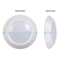 17W LED 7" Small Flush Mount Ceiling, dimmable, wet location, mounted using a 4-in junction box