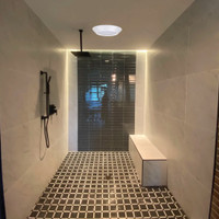 17W LED 7" Small Flush Mount Ceiling, dimmable, wet location, mounted using a 4-in junction box, for use in smaller spaces like bathrooms, closets, storage areas, hallways, and stairways in residential and commercial buildings.