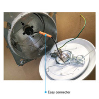 17W LED 7" Small Flush Mount Ceiling, dimmable, wet location, mounted using a 4-in junction box