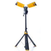 93W Ecostream Portable LED Work Light with Dual Rotation Heads, Telescopic Foldable Tripod Stand, 7,000 lumens, 5000K