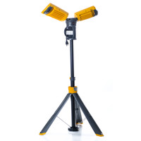 93W Ecostream Portable LED Work Light with Dual Rotation Heads, Telescopic Foldable Tripod Stand, 7,000 lumens, 5000K