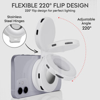 Magnetic LED Selfie Light for MagSafe Portable Fill Light with Sticky Ring Mount for Phones, Ideal for Selfies, Photography, TikTok Videos, Zoom Meetings, and Video Conferencing