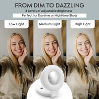 Magnetic LED Selfie Light for MagSafe Portable Fill Light with Sticky Ring Mount for Phones, Ideal for Selfies, Photography, TikTok Videos, Zoom Meetings, and Video Conferencing