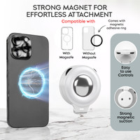 Magnetic LED Selfie Light for MagSafe Portable Fill Light with Sticky Ring Mount for Phones, Ideal for Selfies, Photography, TikTok Videos, Zoom Meetings, and Video Conferencing