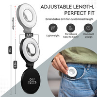 Magnetic LED Selfie Light for MagSafe Portable Fill Light with Sticky Ring Mount for Phones, Ideal for Selfies, Photography, TikTok Videos, Zoom Meetings, and Video Conferencing