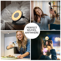 Magnetic LED Selfie Light for MagSafe Portable Fill Light with Sticky Ring Mount for Phones, Ideal for Selfies, Photography, TikTok Videos, Zoom Meetings, and Video Conferencing