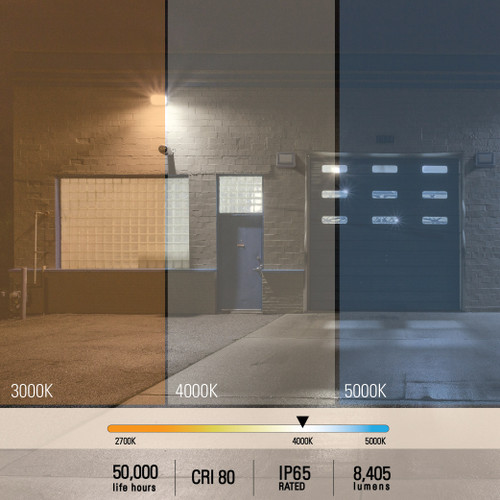 55W Bronze LED Traditional Wall Pack 4000K Security Warehouse Parking Lot, 50,000 life hours, IP65