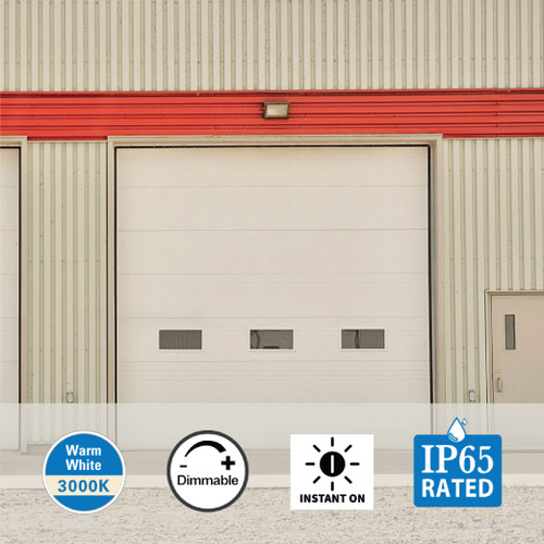 59W Bronze LED Traditional Wall Pack 3000K Security Warehouse Parking Lot Lighting, dimmable, instant on