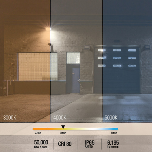 59W Bronze LED Traditional Wall Pack 3000K Security Warehouse Parking Lot Lighting, 50,000 life hours, IP65