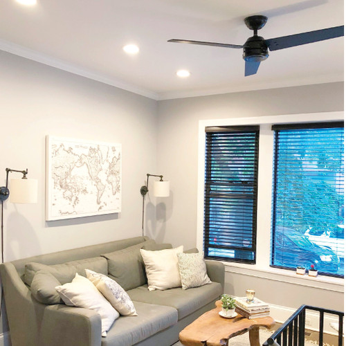 17W LED 7" Small Flush Mount Ceiling, dimmable, wet location, mounted using a 4-in junction box, for use in smaller spaces like bathrooms, closets, storage areas, hallways, and stairways in residential and commercial buildings.