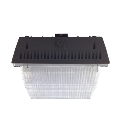 60W, LED Traditional Canopy and Garage Light, 4000K or 5000K, Bronze, square shaped surface mount, used in damp locations like canopies, covered walkways, entrance eaves, stairwells, parking, etc.
