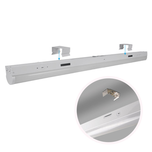 CLT, 40W, 4FT, Commercial Strip Light Linear, Warehouse Ceiling Mount