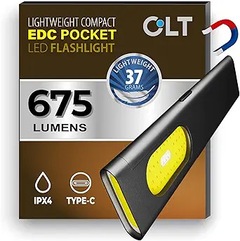 CLT Compact Multi-Mode Pocket LED Flashlight, Rechargeable USB C