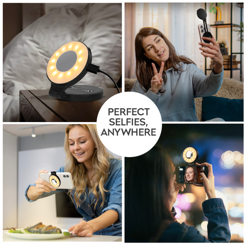 Magnetic LED Selfie Light for MagSafe Portable Fill Light with Sticky Ring Mount for Phones, Ideal for Selfies, Photography, TikTok Videos, Zoom Meetings, and Video Conferencing