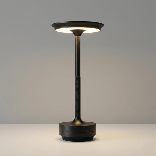 6000mAH for longer battery life. Cordless Table Lamps Rechargeable, Portable Lamp, Stepless Dimming LED Table Light with Memory Function, for Outdoor/Dinner/Patio/Restaurant, (Black)