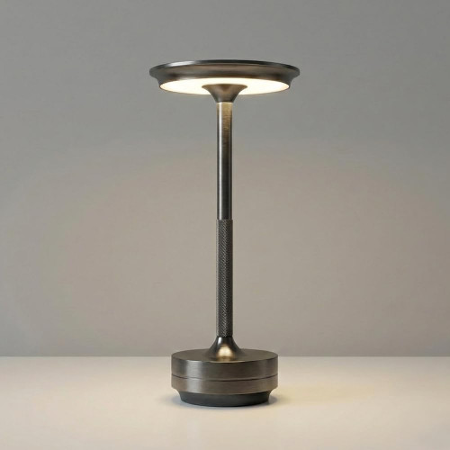 6000mAH for longer battery life. Cordless Table Lamps Rechargeable, Portable Lamp, Stepless Dimming LED Table Light with Memory Function, for Outdoor/Dinner/Patio/Restaurant, (Gun Metal Silver)