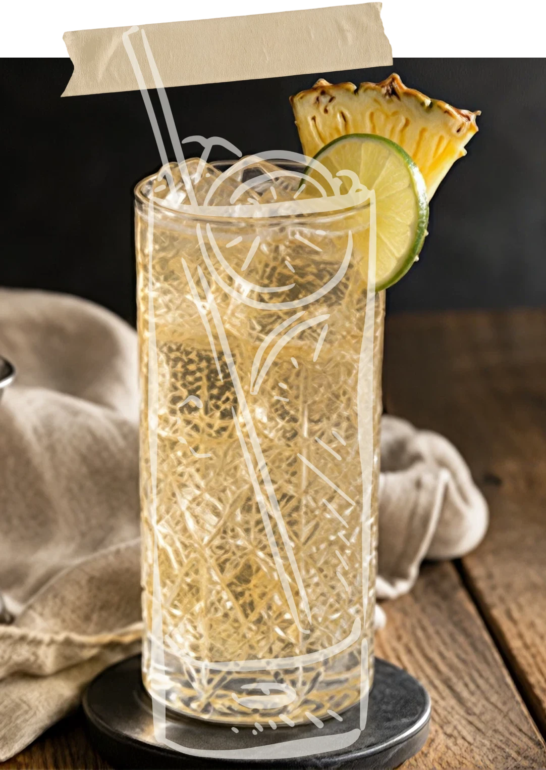 The Password cocktail made with Daufuskie Island Dark Rum