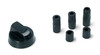 Universal Black Oven Cooker Control Knob with Fittings
