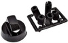 Universal Black Oven Cooker Control Knob with Fittings