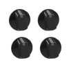 UNIVERSAL 48MM BLACK COOKER CONTROL KNOB PACK OF 4