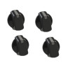 UNIVERSAL 40MM BLACK COOKER CONTROL KNOB PACK OF 4