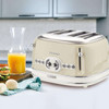 ARIETE VINTAGE 4 SLICE TOASTER CREAM