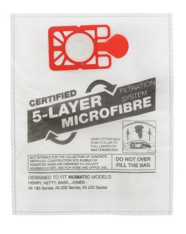 Henry Hoover Bags HepaFlo NVM-1CH Numatic Vacuum Models Pack of 10 Compatible