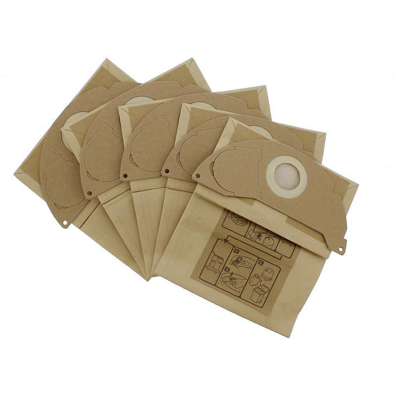 Genuine Karcher A2 WD2 MV2 Vacuum Cleaner Bags 6.904-322.0 Pack of 5