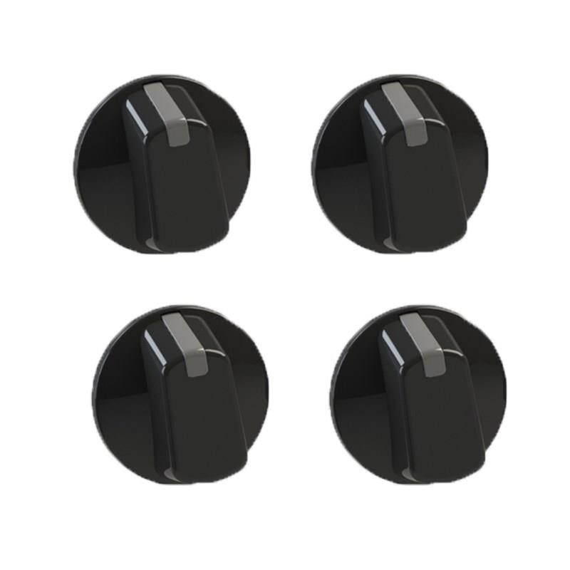 UNIVERSAL 48MM BLACK COOKER CONTROL KNOB PACK OF 4