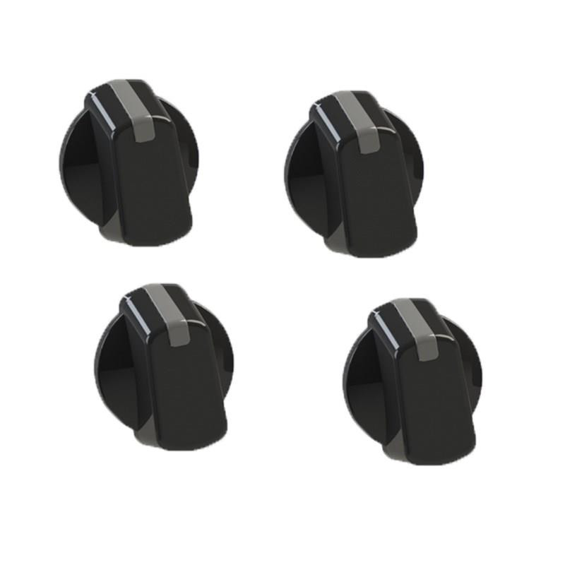UNIVERSAL 40MM BLACK COOKER CONTROL KNOB PACK OF 4