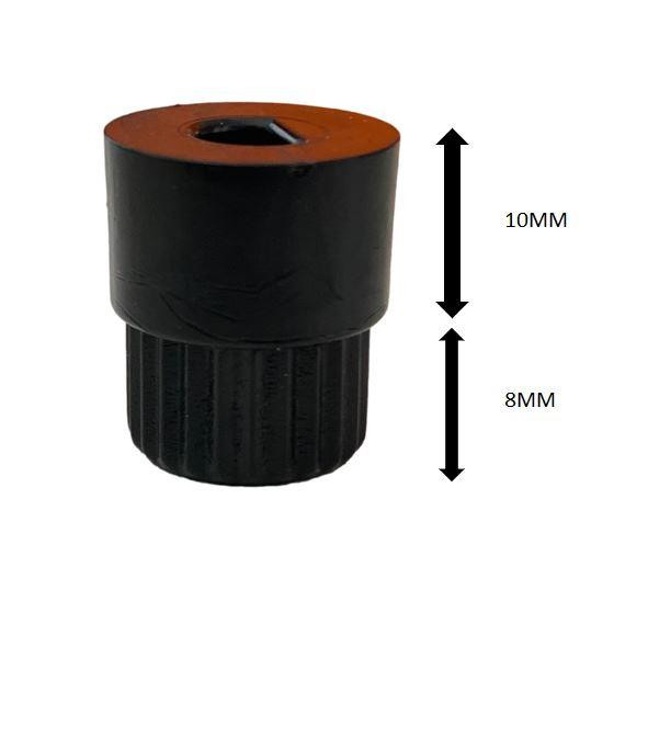 UNIVERSAL OVEN SWITCH KNOB + ADAPTORS SET FOR COOKER GRILL HOB BLACK X 4