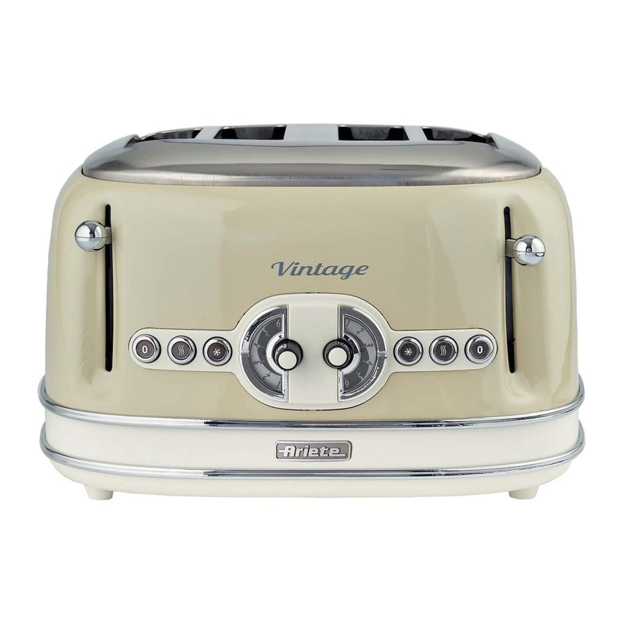 ARIETE VINTAGE 4 SLICE TOASTER CREAM