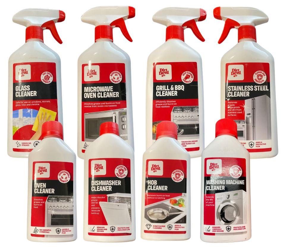 Dirt Devil Cleaning Solutions Set Oven Hob Stainless Steel Glass Dishwasher